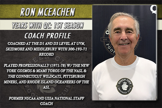 Queen City FC Hires Ron McEachen As Fall Programming and Technical Director